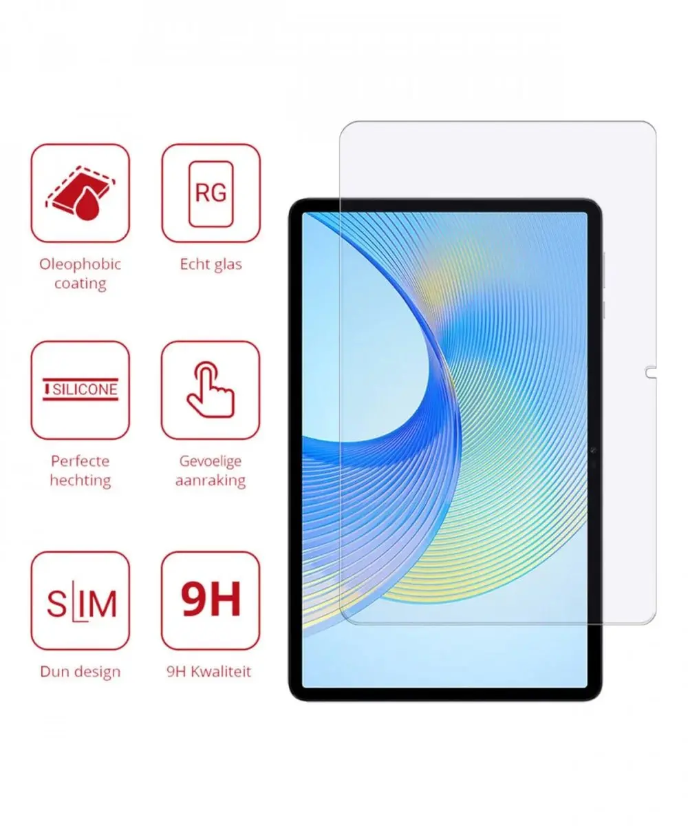 Rosso 9H Tempered Glass Honor Pad X9 - MPN 194339 - Transparant/Red
