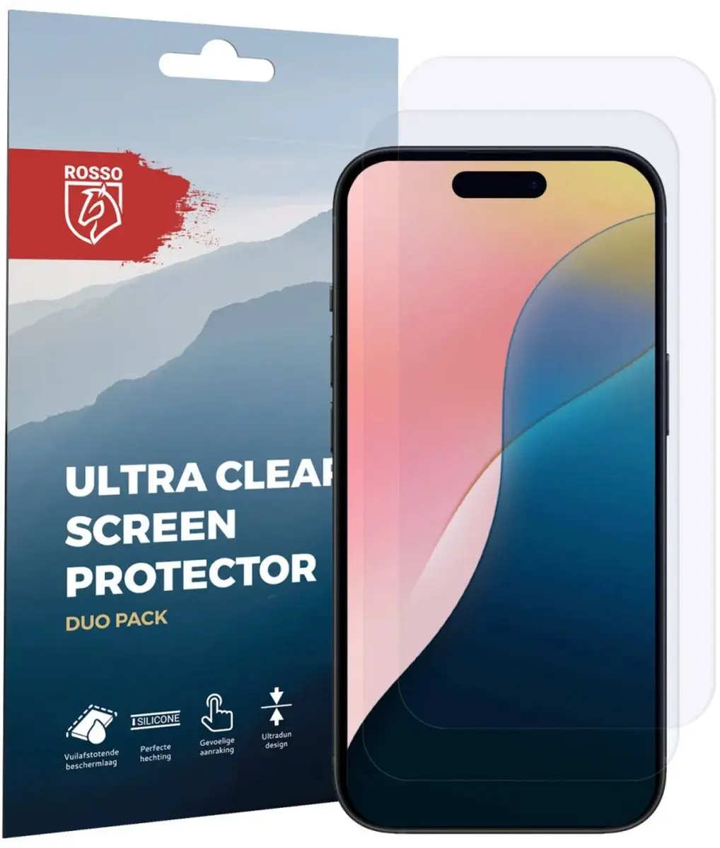 Rosso Screen Protector iPhone 16 Plus - 2 Stuks