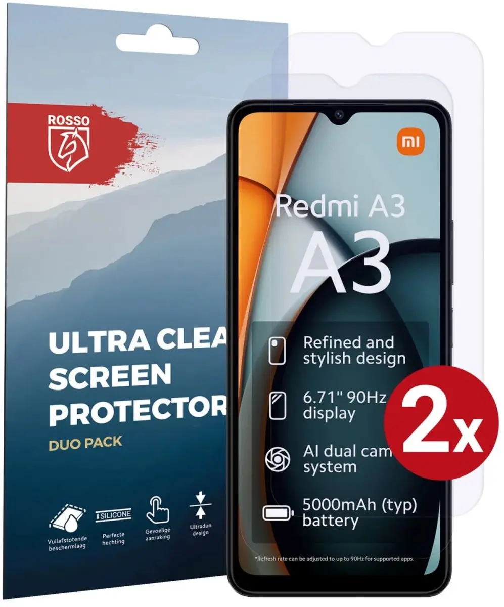 Rosso Screen Protector Geschikt voor Xiaomi Redmi A3