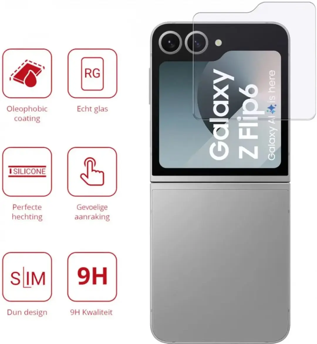 Rosso Screen Protector Samsung Galaxy Z Flip 7 FE/Z Flip 6 - 9H Tempered Glass