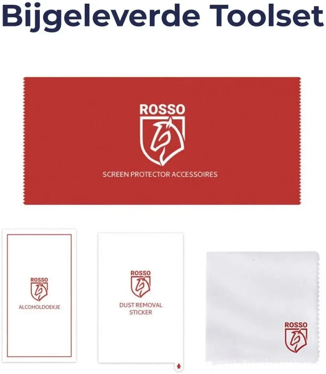 Rosso 9H Tempered Glass voor Kobo Clara 2E - MPN 197744 - Transparant/Red