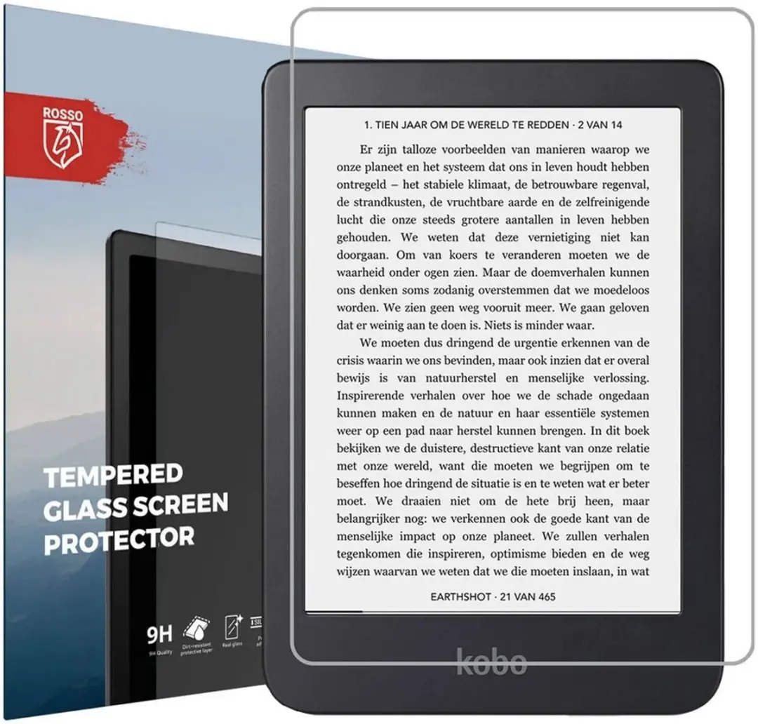 Rosso 9H Tempered Glass voor Kobo Clara 2E