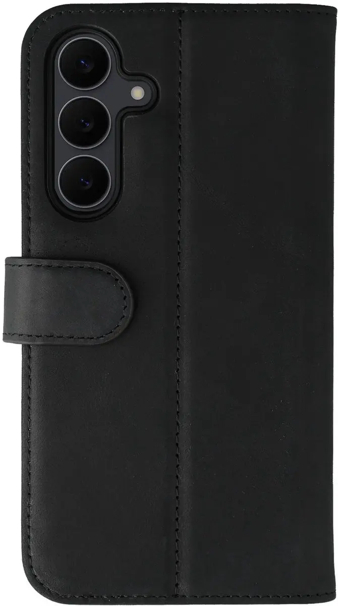 Rosso Elite 198353 Hoesje Samsung Galaxy S24 FE - MagSafe - Echt Leer - Zwart