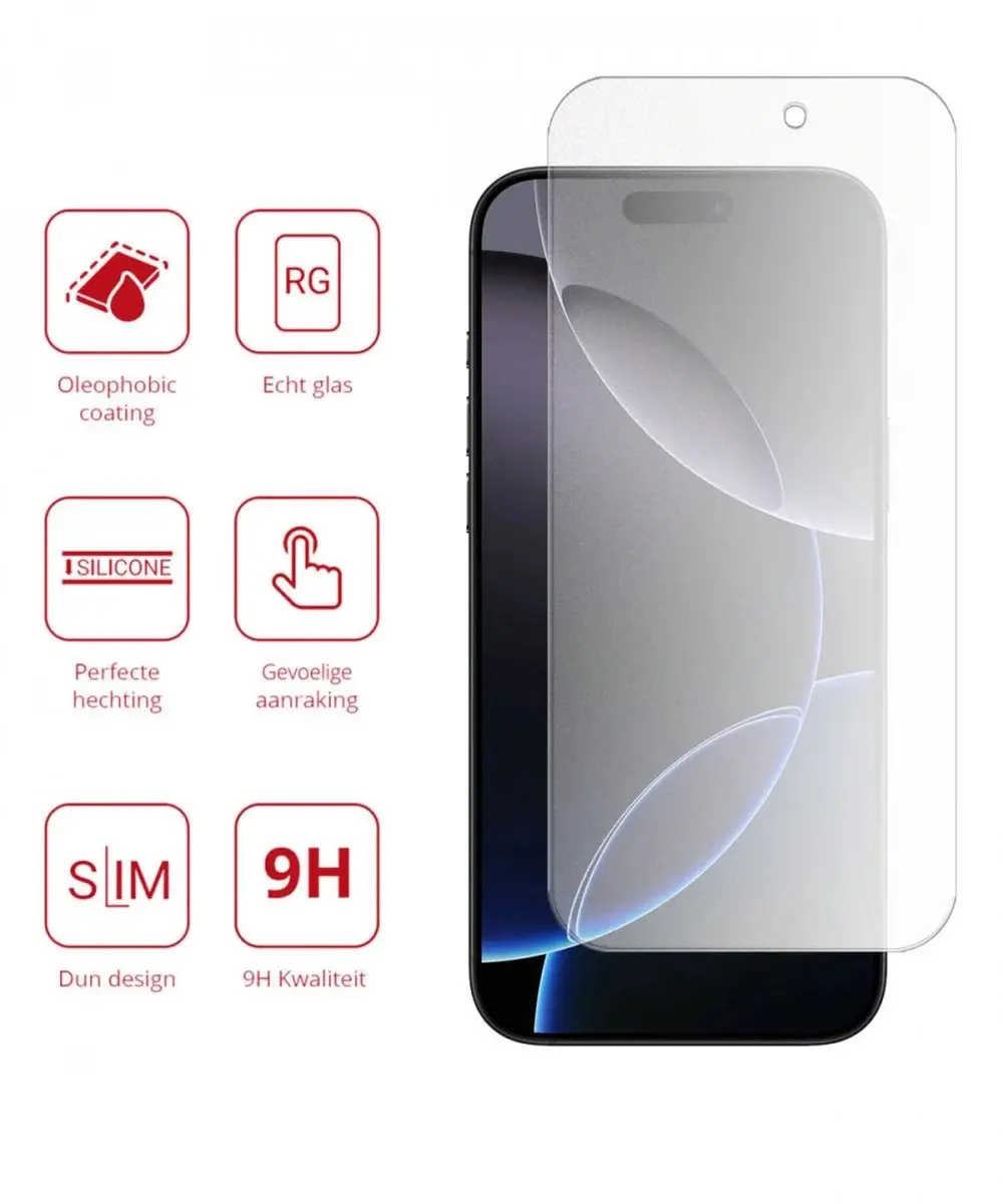 Rosso Anti-Reflectie Tempered Glass iPhone 16 Pro Max - 1 Stuk