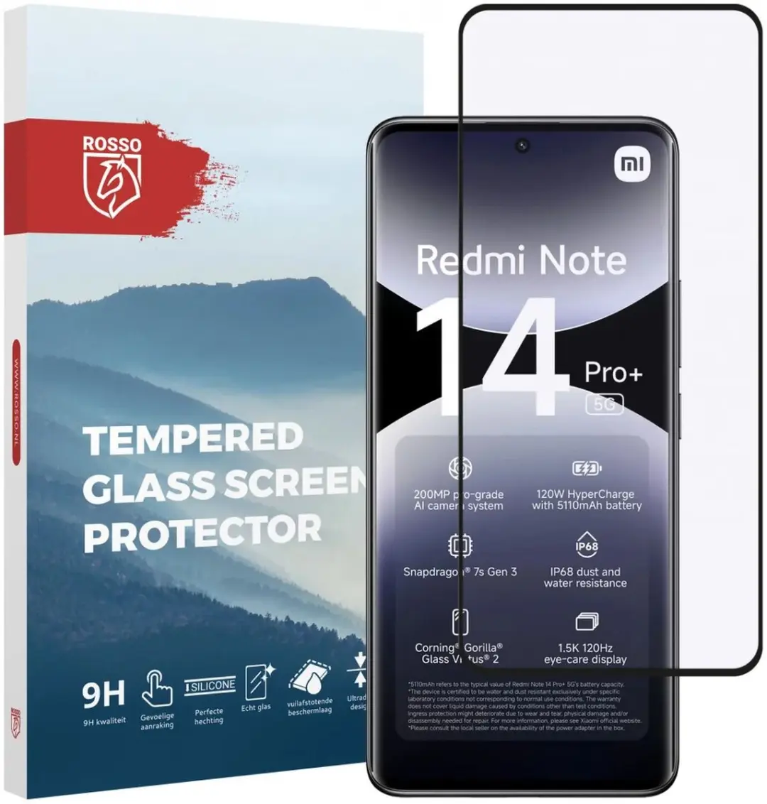 Rosso Screen Protector Geschikt voor Xiaomi Redmi Note 14 Pro Plus