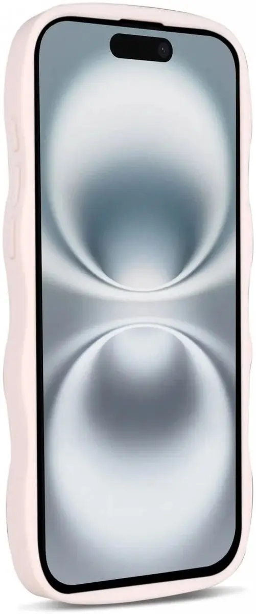 HappyCase Wavy Hoesje iPhone 16 - Roze