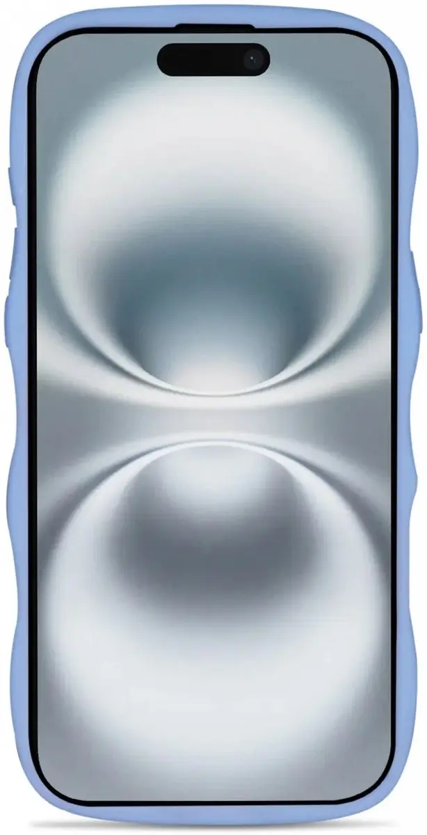 HappyCase Wavy Hoesje iPhone 16 - Blauw HC-WH-IP16-BL