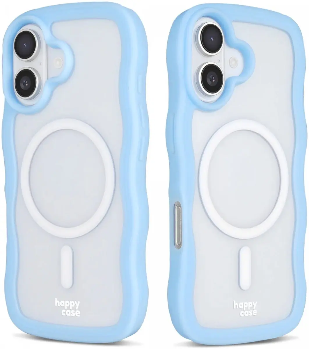 HappyCase Wavy Hoesje iPhone 16 - Blauw HC-WH-IP16-BL - afbeelding 6 van 6