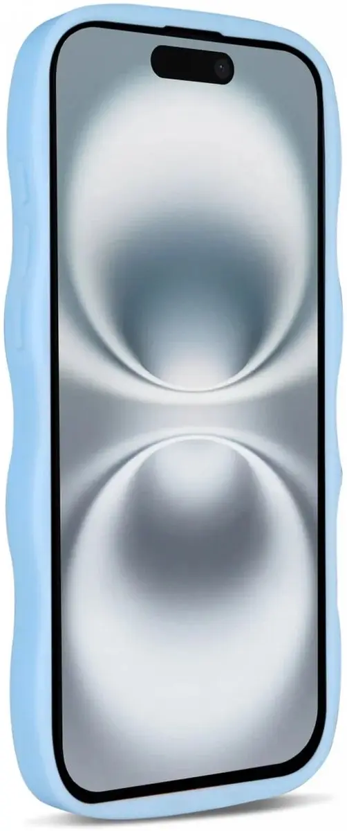 HappyCase Wavy Hoesje iPhone 16 - Blauw HC-WH-IP16-BL