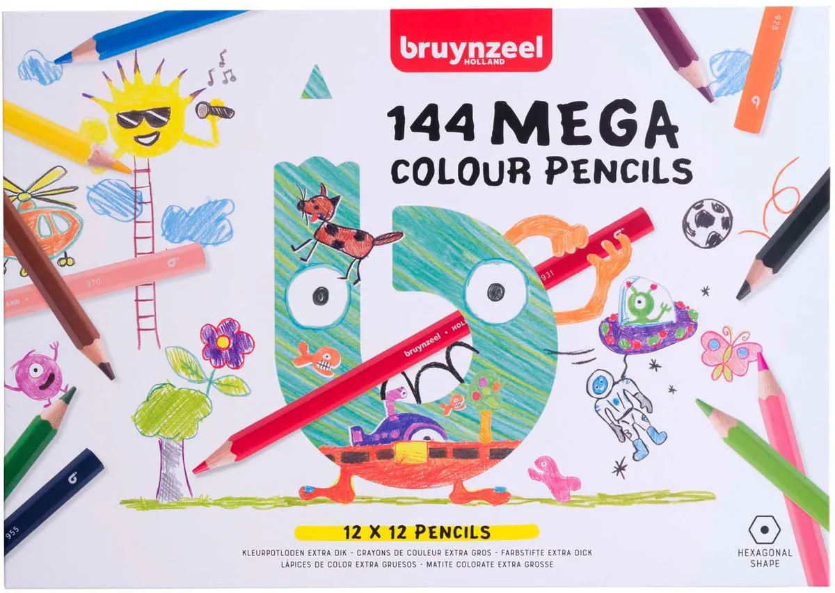 BRUYNZEEL Mega 144 Kleurpotloden Multicolor
