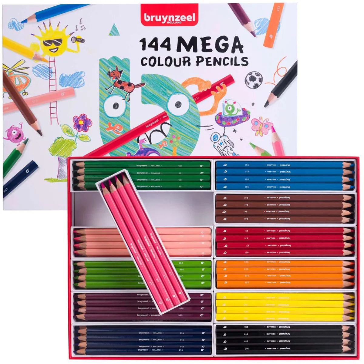 BRUYNZEEL Mega 144 Kleurpotloden Multicolor