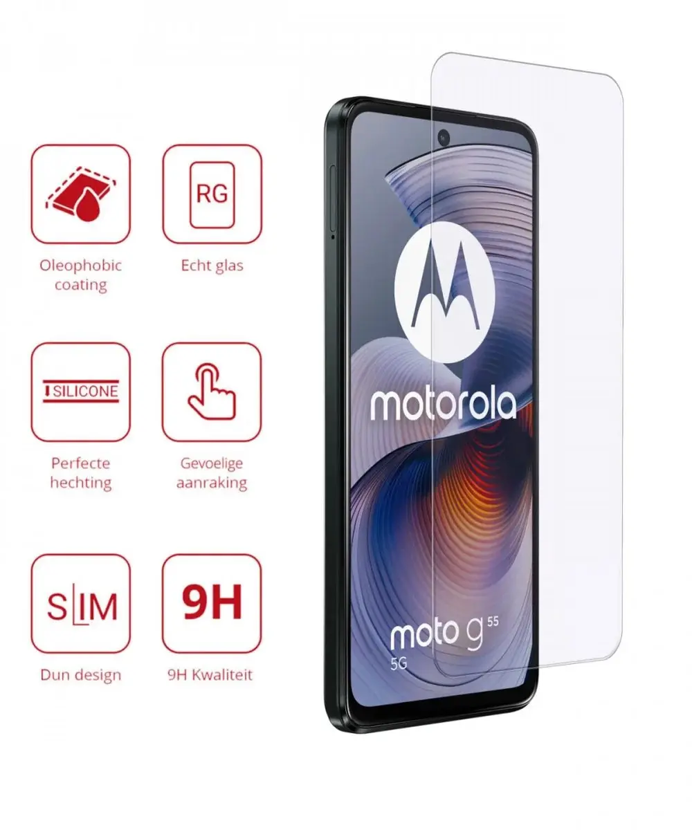 Rosso Tempered Glass Beschermglas Motorola Moto G55 - 9H