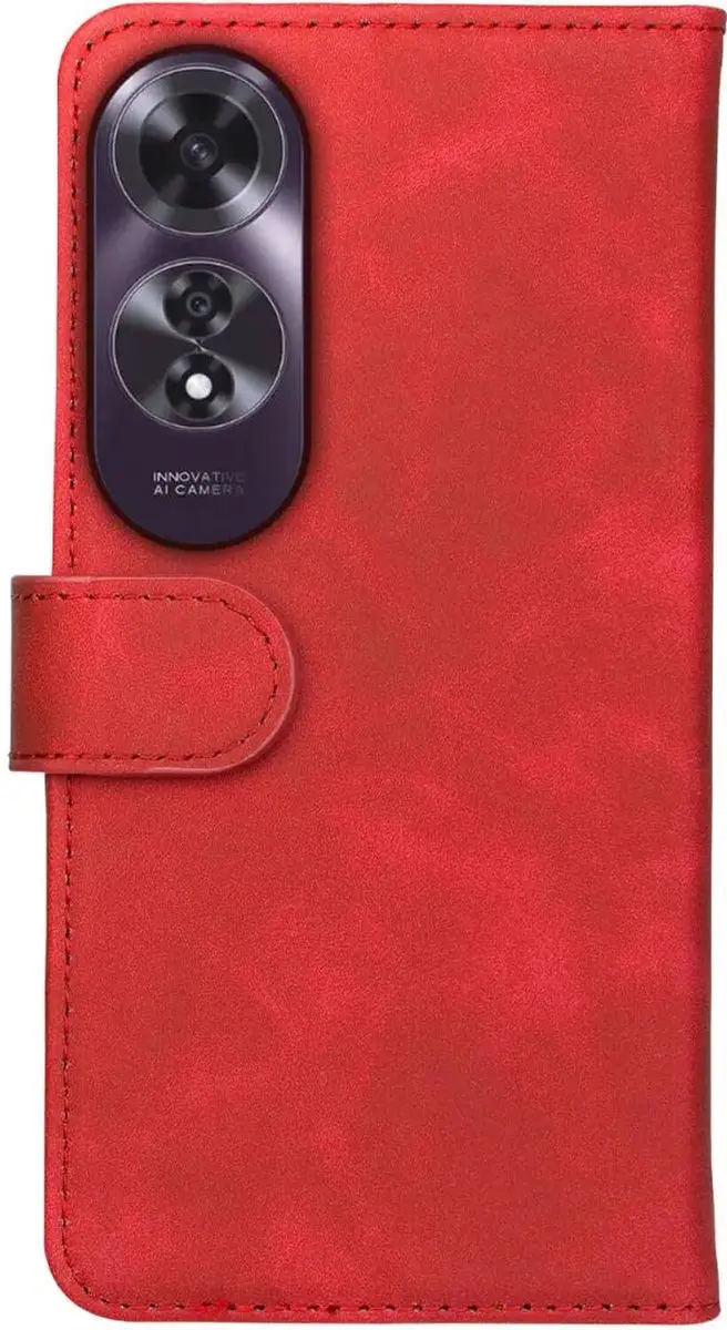 Rosso Element Wallet Book Case Oppo A60 208737 - Rood