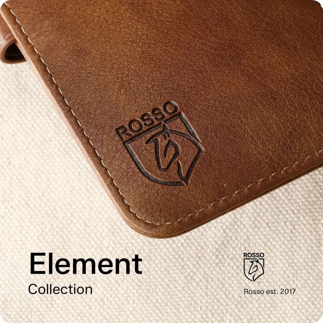 Rosso Element Wallet Book Case Samsung Galaxy A26 - 3 Pasjes - Bruin