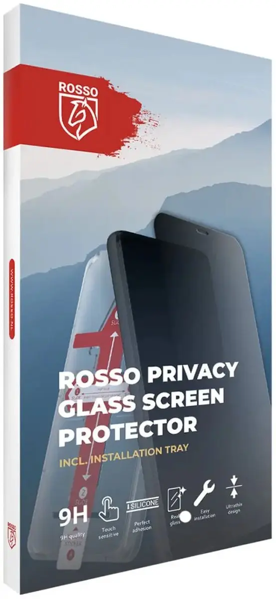 Rosso Privacy Screen Protector iPhone 12 Pro Max - 9H Glas - Anti Spy
