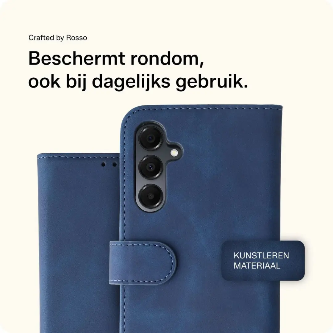 Rosso Element Wallet Book Case Samsung Galaxy A16 - 3 Pasjes - Blauw