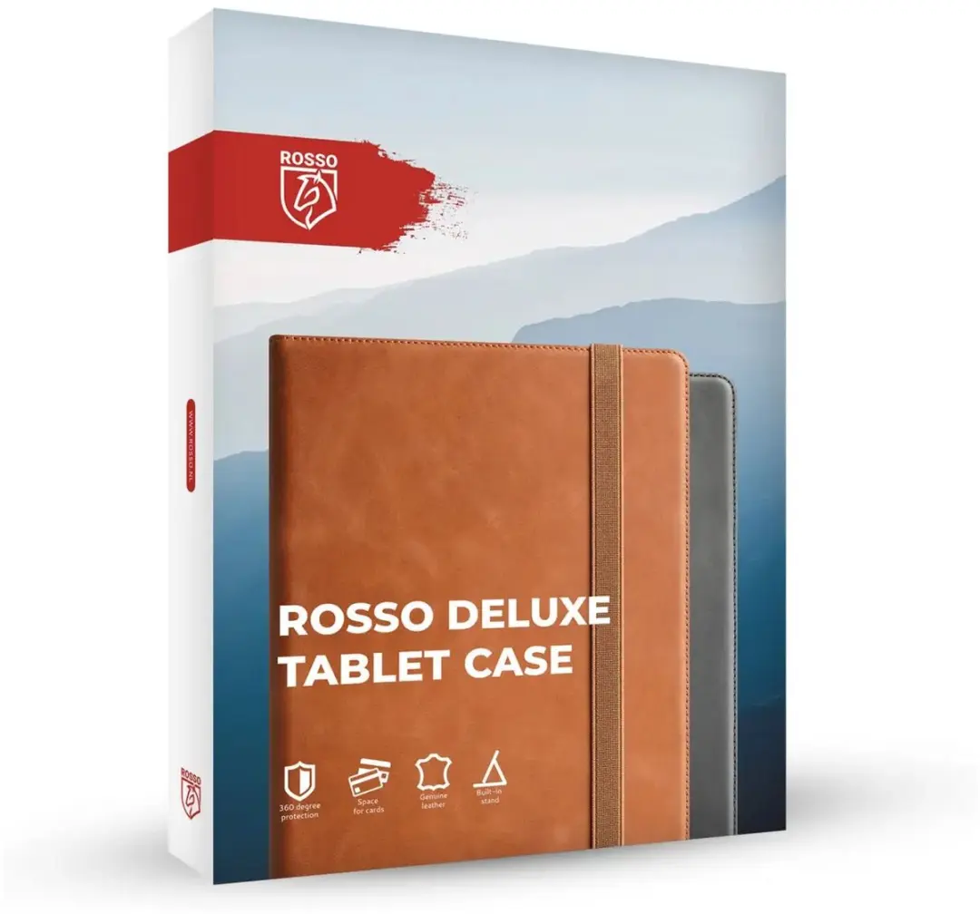 Rosso Deluxe 212889 Hoes Samsung Galaxy Tab S10 FE Plus - Zwart Leer