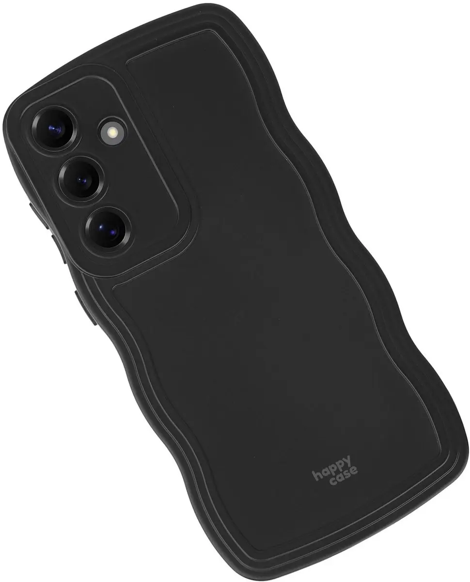 HappyCase Wavy Hoesje Samsung Galaxy S25 - Zwart