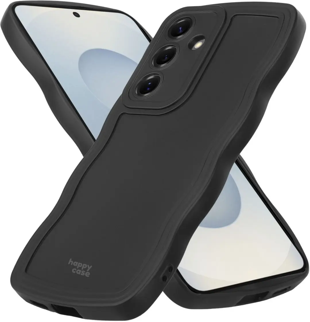 HappyCase Wavy Hoesje Samsung Galaxy S25 - Zwart - afbeelding 6 van 6