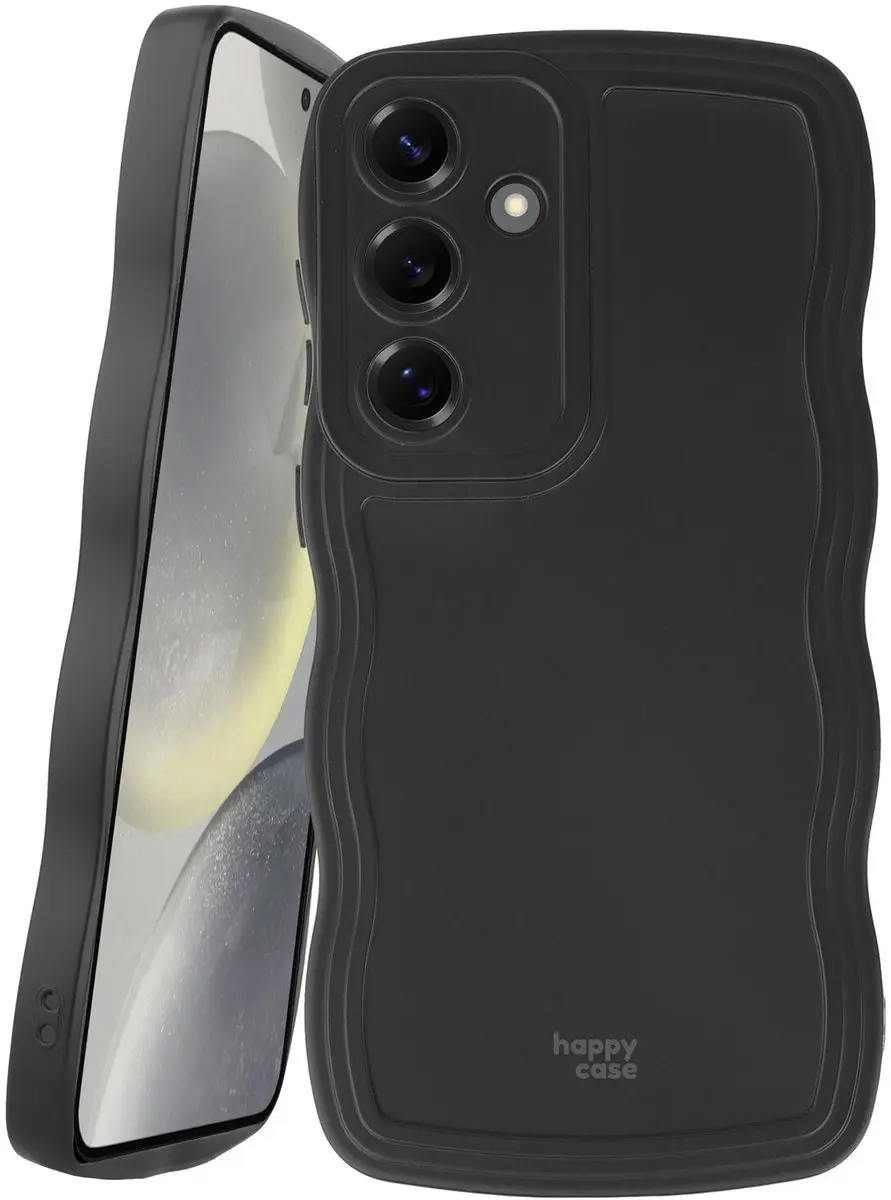 HappyCase Wavy Hoesje Samsung Galaxy S24 - Zwart