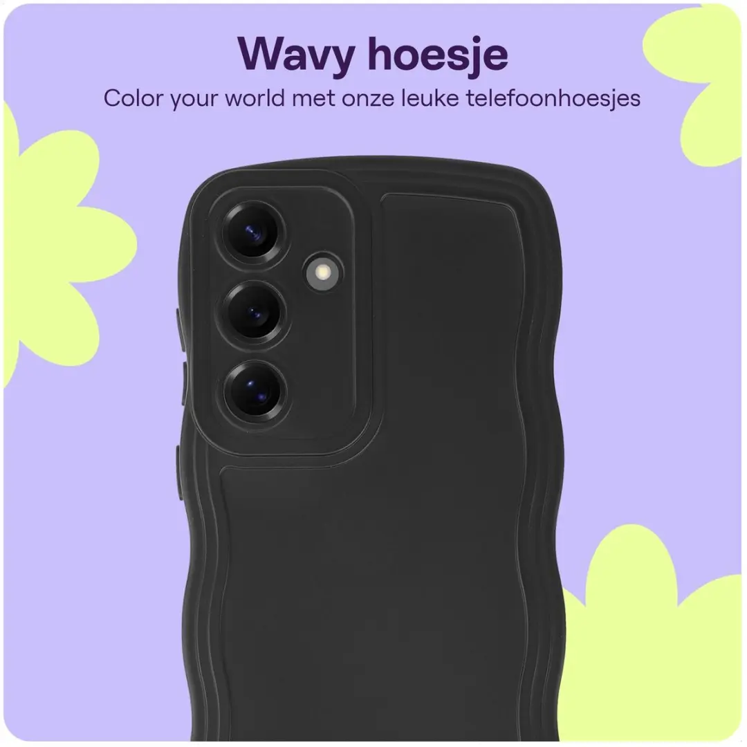 HappyCase Wavy Hoesje Samsung Galaxy S24 - Zwart