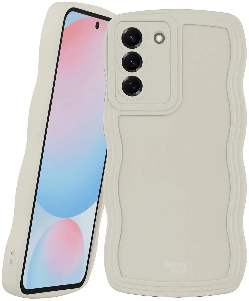 HappyCase Wavy Hoesje Samsung Galaxy S24 FE - Beige