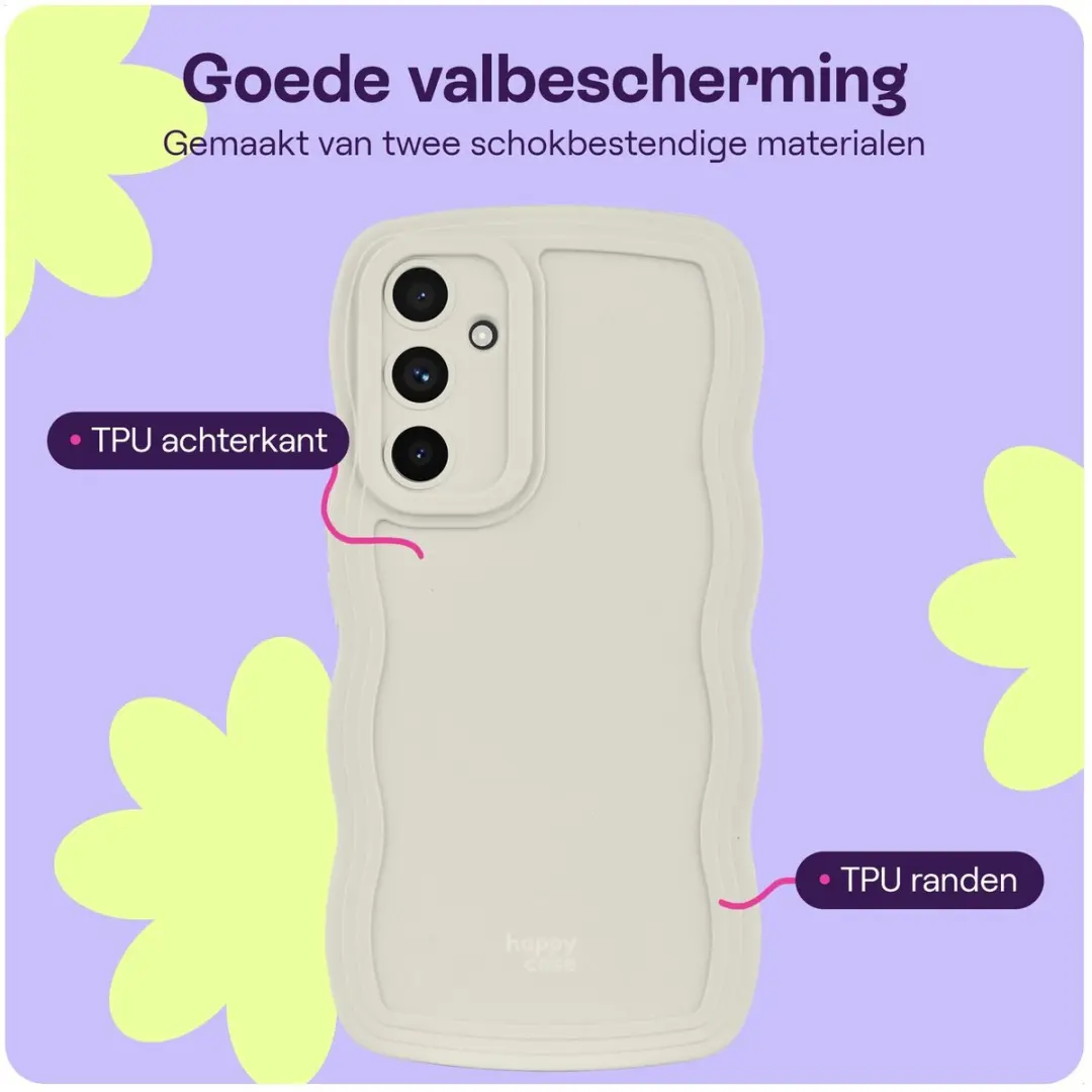 HappyCase Wavy Hoesje Samsung Galaxy S24 FE - Beige