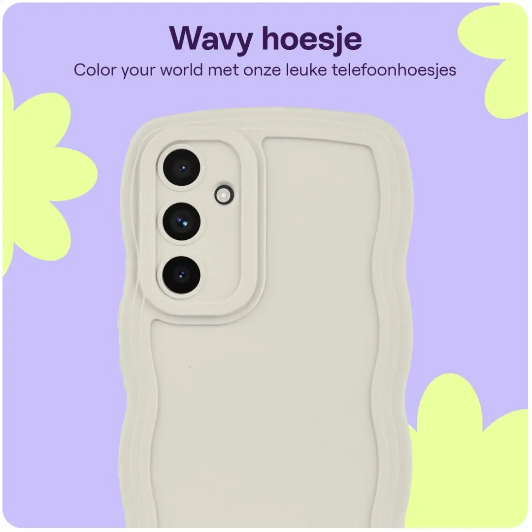 HappyCase Wavy Hoesje Samsung Galaxy S24 FE - Beige