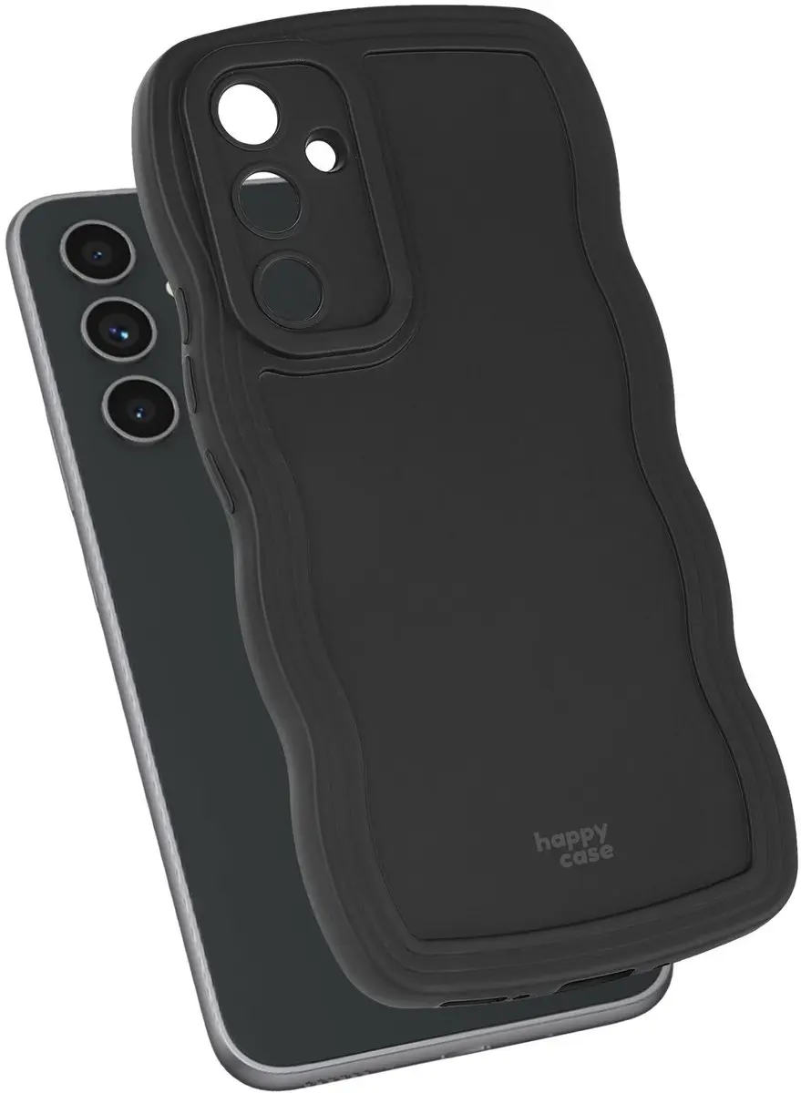 HappyCase Wavy Hoesje Samsung Galaxy A54 - Zwart