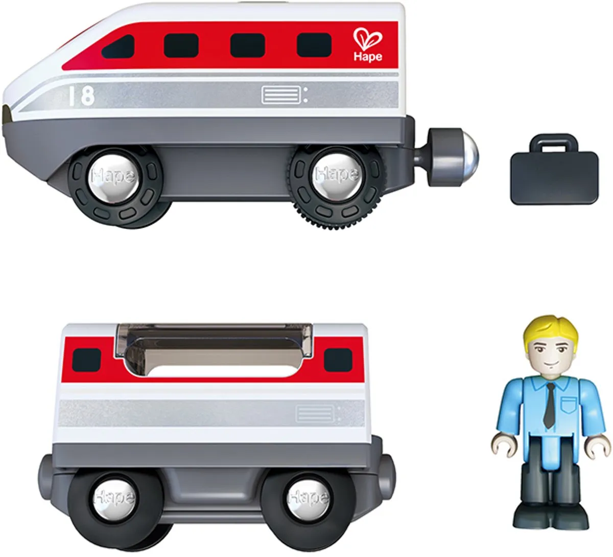Hape Intercity Treinenset E3774 - 4-delig - 2x AAA
