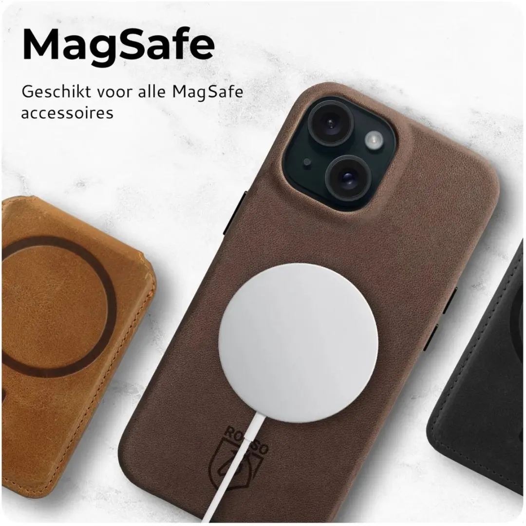 Rosso Elite Hoesje 218772 - iPhone Air - Echt Leer Bruin