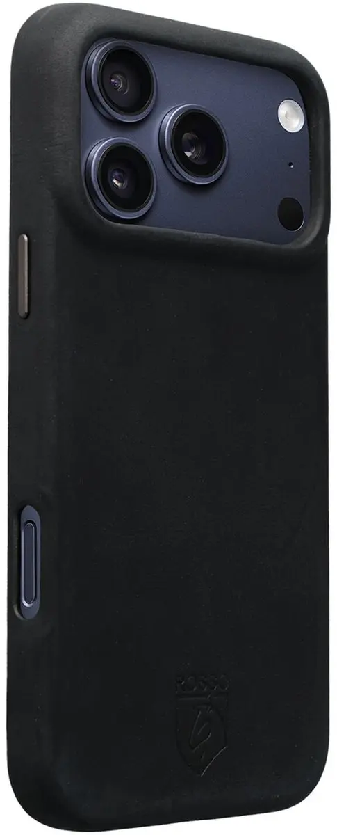 Rosso Elite 218760 Hoesje iPhone 17 Pro Max - Echt Leer - Zwart
