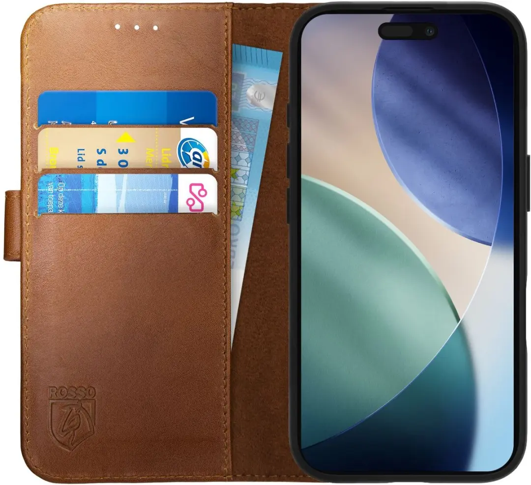 Rosso Deluxe Echt Leer Hoesje Geschikt voor Apple iPhone Air