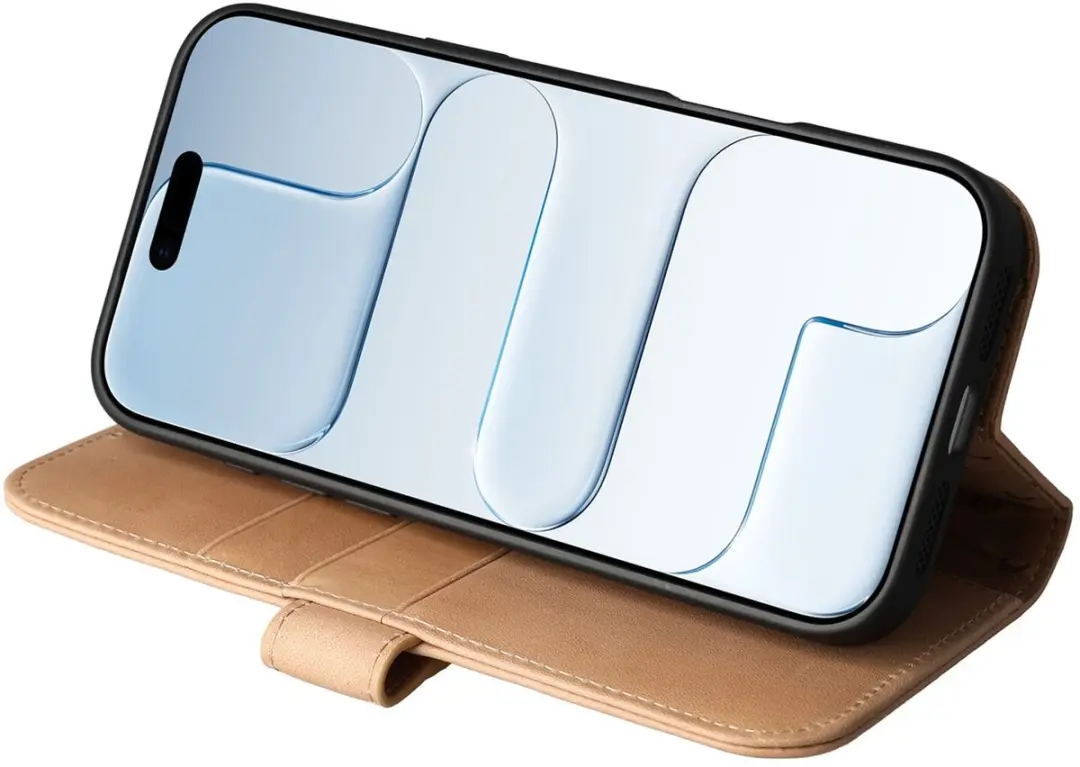 Rosso Elite 218811 Hoesje iPhone Air - Lichtbruin - 3 Pasjes