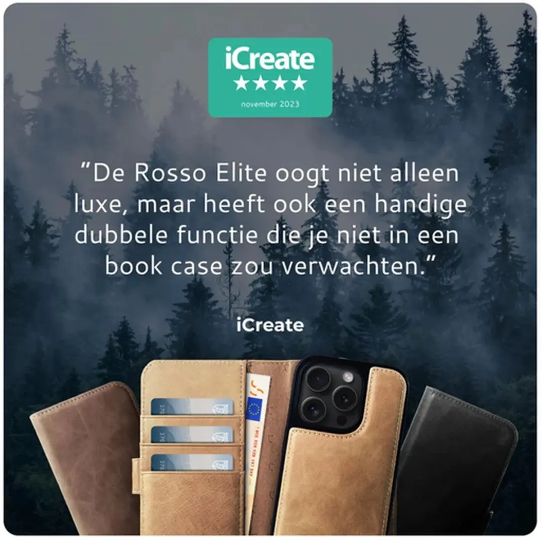 Rosso Elite 218811 Hoesje iPhone Air - Lichtbruin - 3 Pasjes