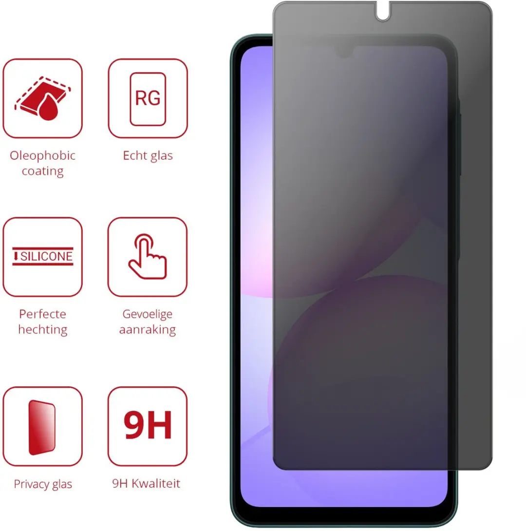 Rosso Privacy Screen Protector Samsung Galaxy A07 - 9H Glas