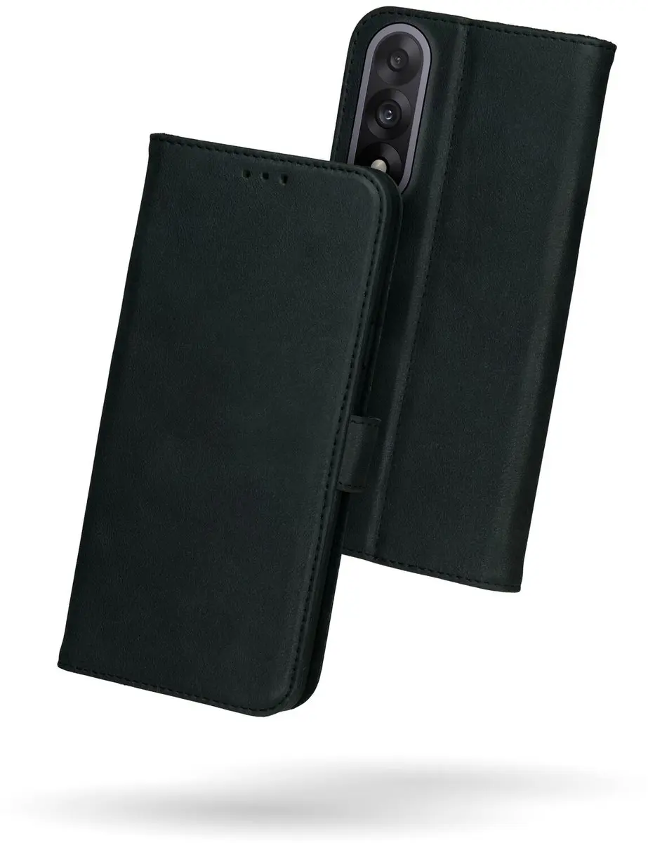 Rosso Deluxe Echt Leer Hoesje OnePlus Nord 5 - 3 Pasjes - Zwart - afbeelding 6 van 6