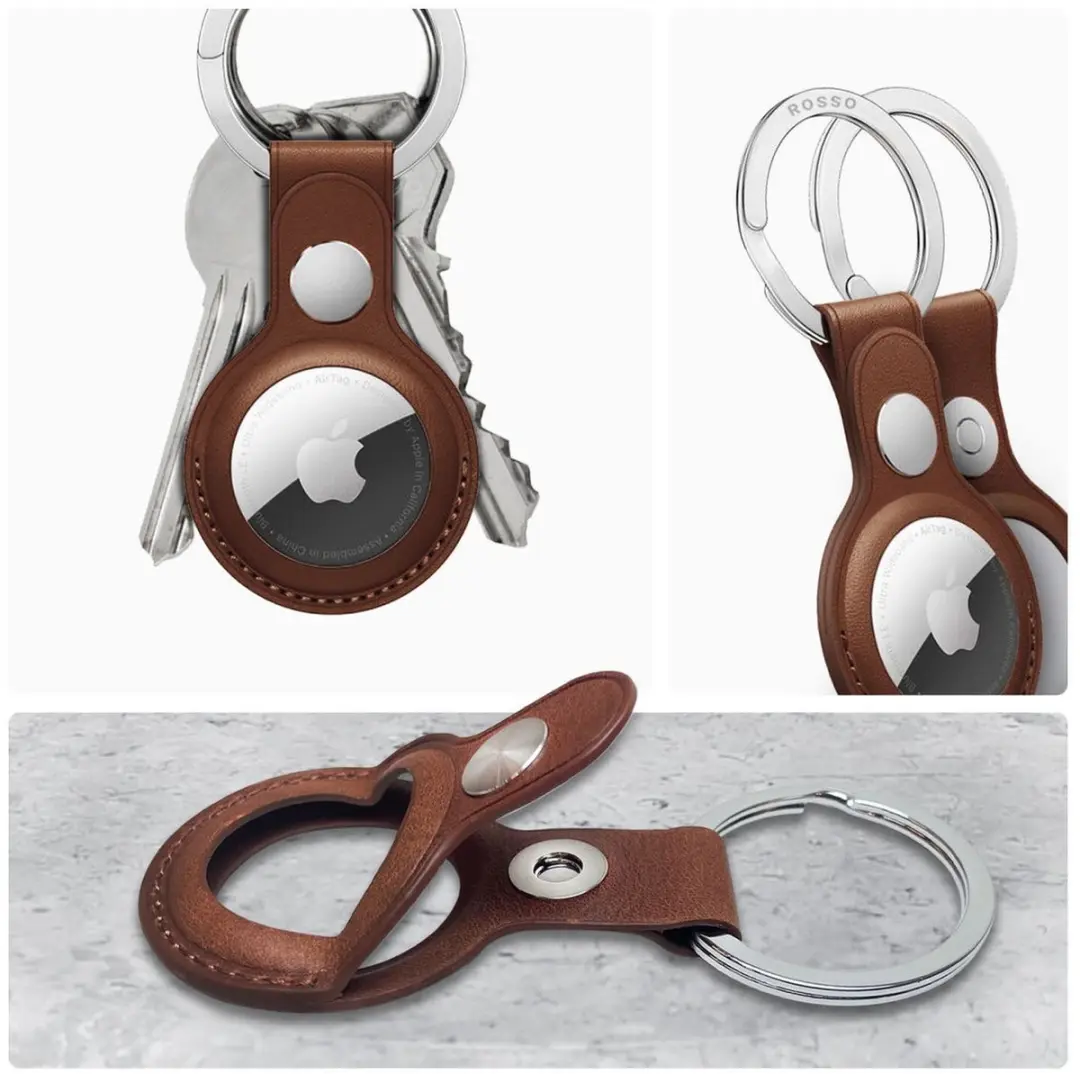 Rosso Deluxe Sleutelhanger Echt Leer 225984 - Zwart & Bruin