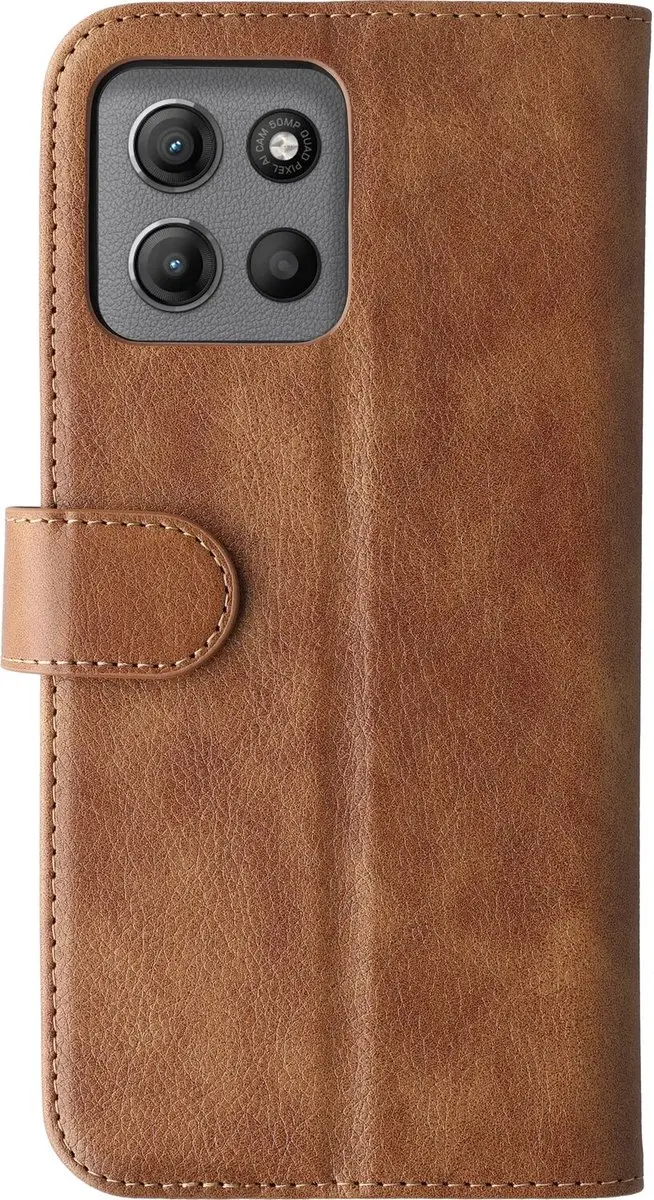 Rosso Element Wallet Book Case Moto G15 Power - 3 Pasjes - Bruin