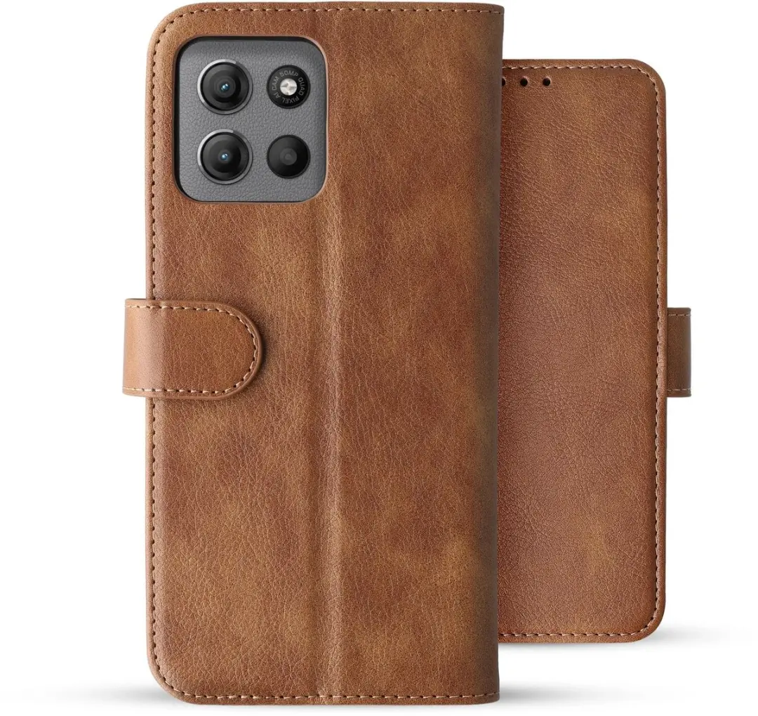 Rosso Element Wallet Book Case Moto G15 Power - 3 Pasjes - Bruin - afbeelding 6 van 6