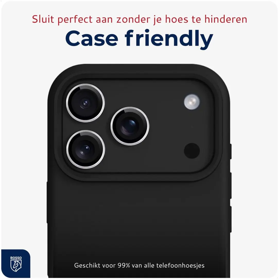 Rosso Camera Frame Protector iPhone 17 Pro/Pro Max - 9H Glas - Zilver