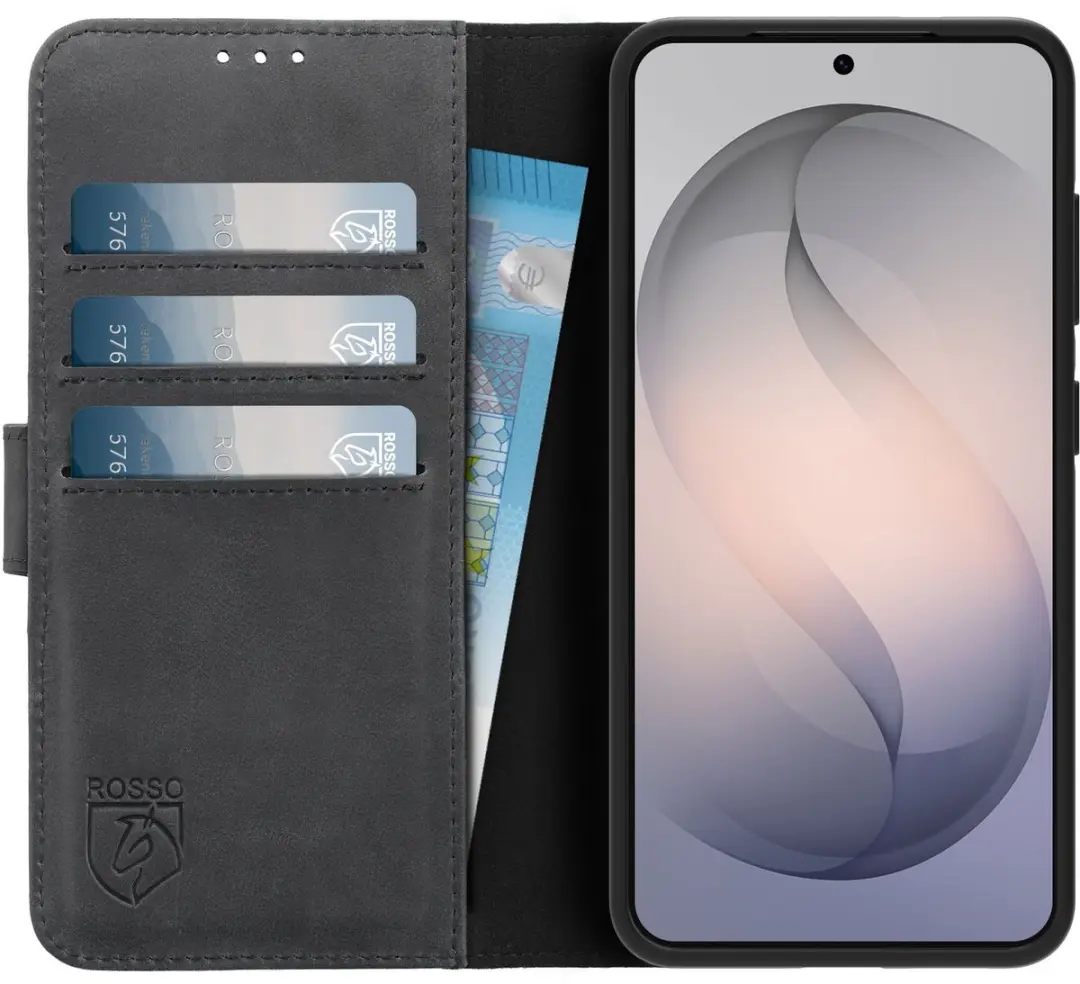 Rosso Deluxe Echt Leer Hoesje Geschikt voor Samsung Galaxy S26