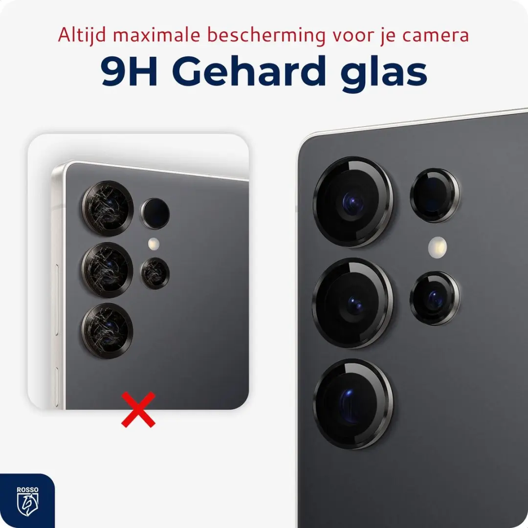 Rosso Camera Frame Protector Samsung Galaxy S26 Ultra - 9H Glas - Zwart