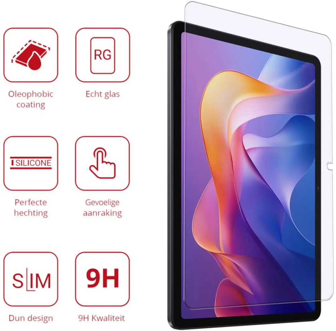 Rosso 252489 Screen Protector Xiaomi Redmi Pad 2 - 9H Glas - Transparant