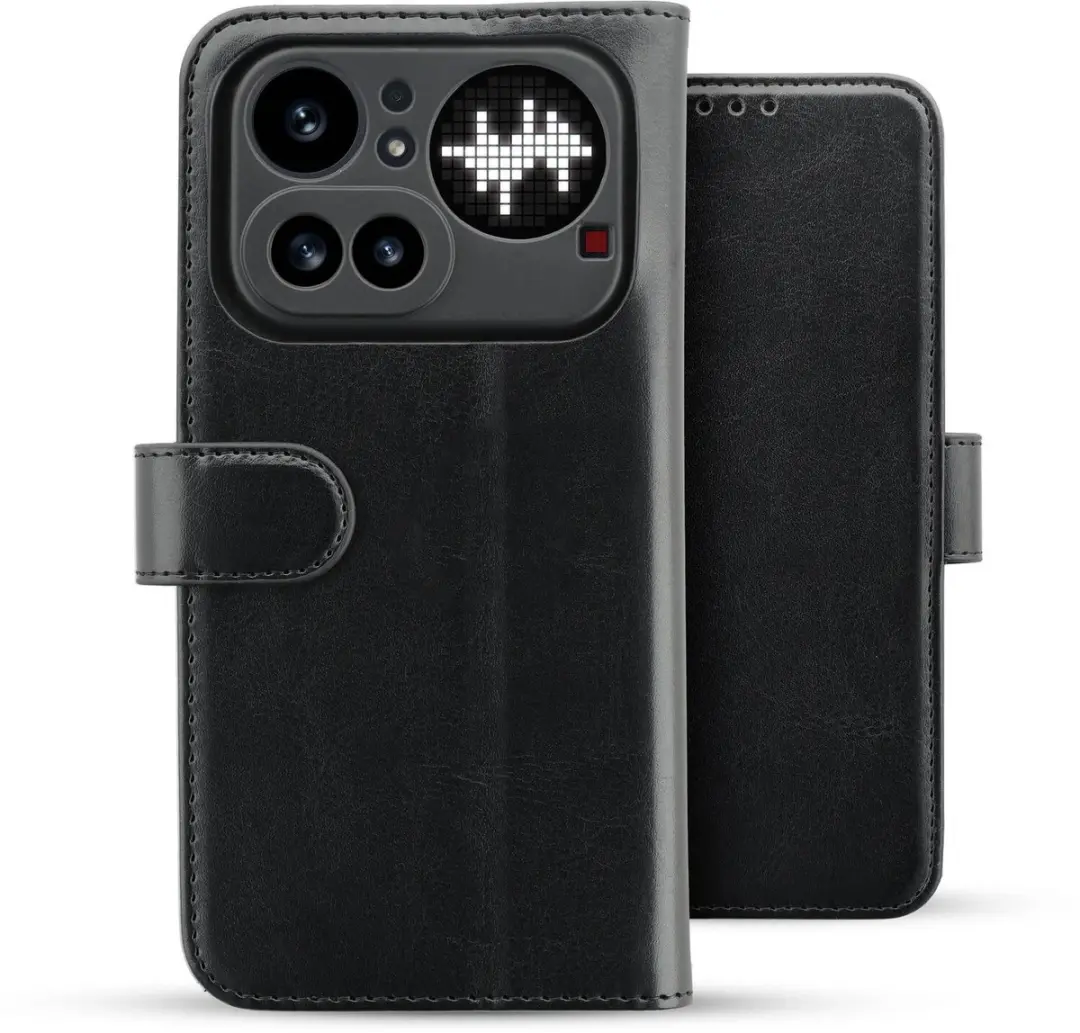 Rosso Element Wallet Book Case Nothing Phone (4a) Pro - 3 Pasjes - Zwart