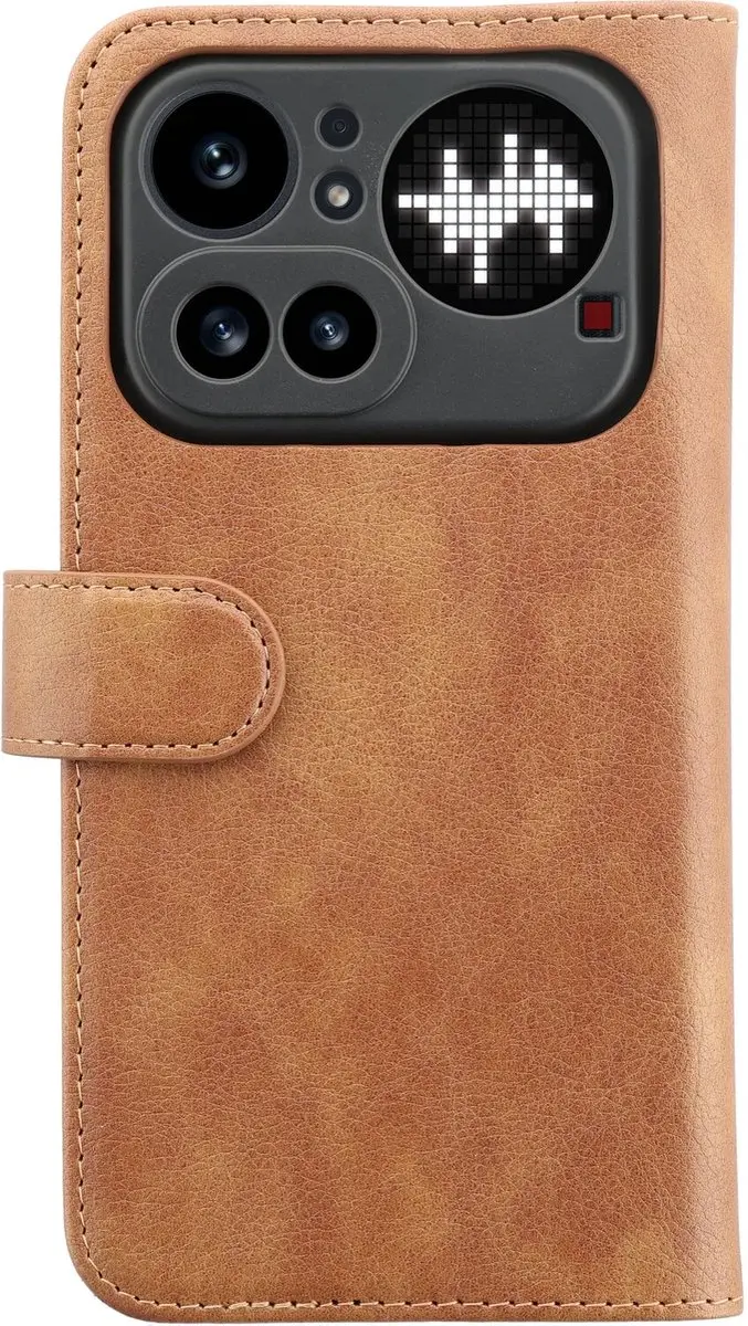 Rosso Element Wallet Book Case Nothing Phone (4a) Pro - 3 Pasjes - Bruin