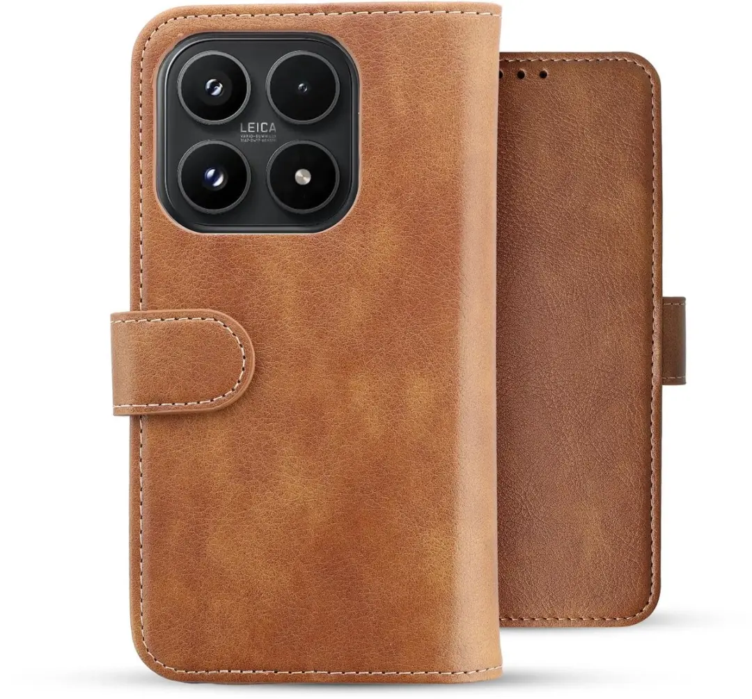 Rosso Element Wallet Book Case Xiaomi 17 - 3 Pasjes - Bruin - afbeelding 6 van 6