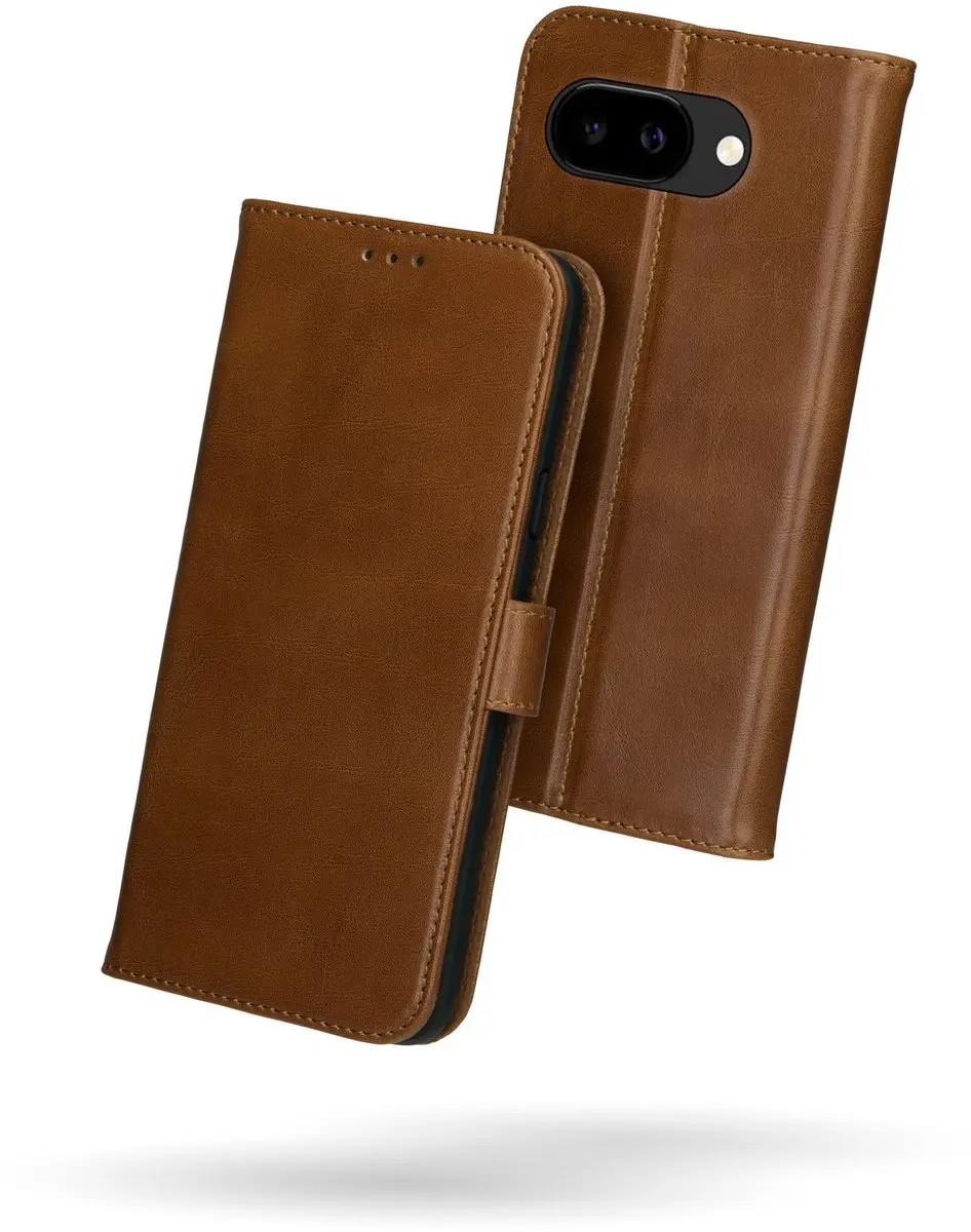 Rosso Deluxe Echt Leer Hoesje Google Pixel 10a - 3 Pasjes - Bruin