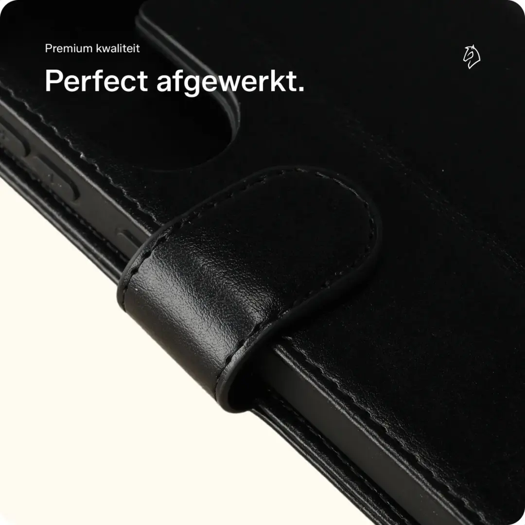 Rosso Element Wallet Book Case Xiaomi 17 Ultra - 3 Pasjes - Zwart