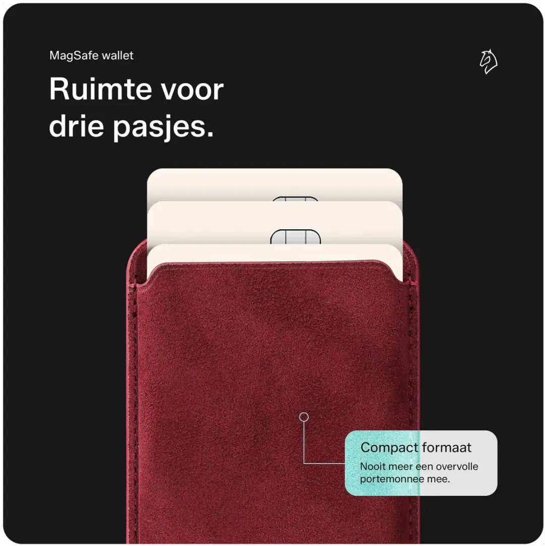 Rosso Avanti iPhone 17 Hoesje - MagSafe - 3 Pasjes - Burgundy